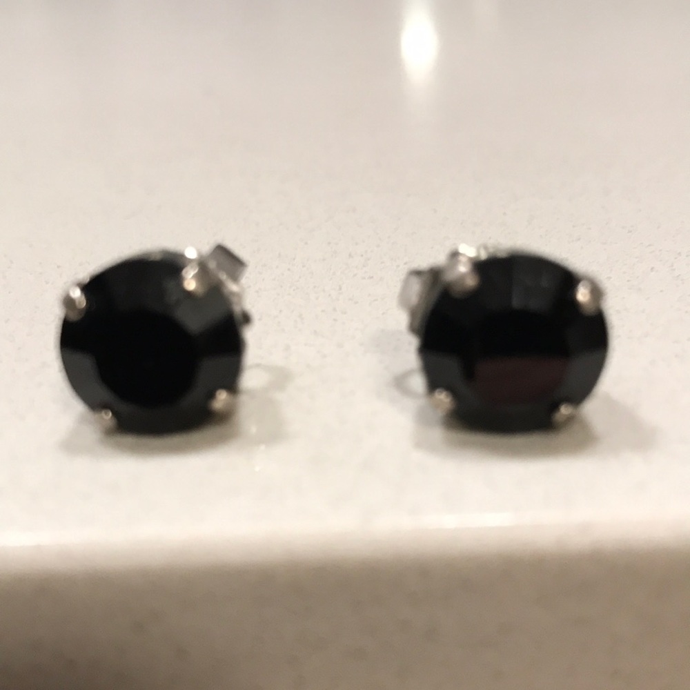 Sorrelli Black with silver stud earrings with original earring backs Authentic